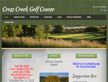 Tablet Screenshot of crosscreekgc.com